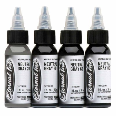 Tusuri Gri - ETERNAL - Neutral Gray Opaque (Tus de desen) - Neutrat Set - 4x30ml foto