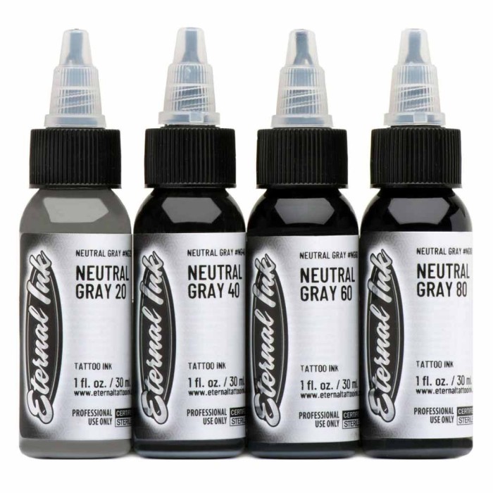Tusuri Gri - ETERNAL - Neutral Gray Opaque (Tus de desen) - Neutrat Set - 4x30ml