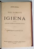 NOUI ELEMENTE DE IGIENA, LUCRARE CONFORM ULTIMELOR PROGRAME OFICIALE de DOCTOR URECHIA - BUCURESTI, 1900 *COTOR PIELE