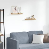 vidaXL Raft de perete cu raft 2 pcs Bej 40 x 9 x 3 cm Lemn compozit 42020031