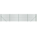 Cumpara ieftin Gard plasa de sarma cu tarusi de fixare, verde, 1,4x10 m