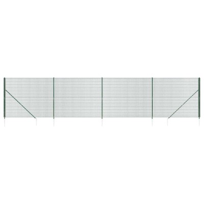 Gard plasa de sarma cu tarusi de fixare, verde, 1,4x10 m foto