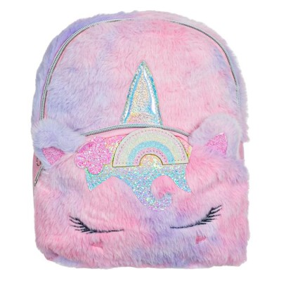 Ghiozdan Copii Blana Unicorn Roz Violet Tie Dye Glitter 19x7x25cm foto
