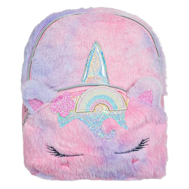 Ghiozdan Copii Blana Unicorn Roz Violet Tie Dye Glitter 19x7x25cm