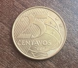 C50 - Moneda foarte veche - Brazilia - 25 centavos - 2009