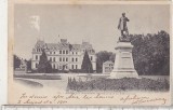 bnk cp Franta - Annecy - Monument - circulata 1901 spre Romania Tulcea - uzata