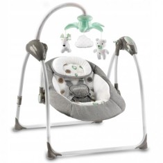 Leagan Electric Ricokids Premium cu Muzica,Gri foto
