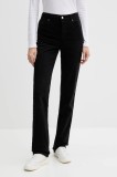 Armani Exchange pantaloni culoarea negru, mulata, high waist, XW000072 AF12862