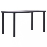 Cumpara ieftin Masă de bucătărie, negru &amp; gri beton, 140 x 70 x 75 cm, MDF