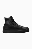 Converse sneakers din piele Chuck Taylor All Star Equip Waterproof culoarea negru, A08557C