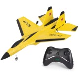 Cumpara ieftin Avion de lupta cu telecomanda iUni FX820, SU-35, Giroscop, Rezistent la impact, Galben