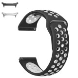 Curea silicon compatibila Samsung Galaxy Watch Ultra, Negru/Alb