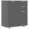 Dulap, gri extralucios, 71x35x80 cm, lemn prelucrat