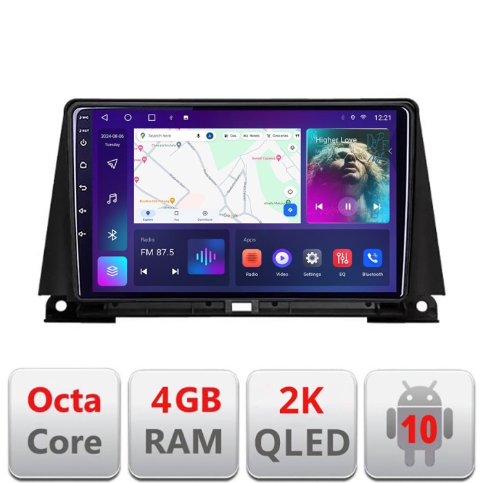 Navigatie Lexus NX 2011-2018 varianta high QLED 2K Octa core 4+32 DSP 360 Optic FHD internet gps radio carplay android auto kit-nx-2011-high+EDT-E409-