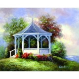 Set pictura artistica pe panza - Lac GAZEBO, Jad