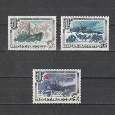 A 50-a aniversare a calatoriei arctice din Celiușkin Mi.5376-78 (Michel) 1984