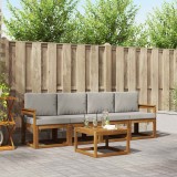 vidaXL Set de canapele de exterior 5 pcs Gri natural și deschis 3365964