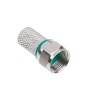 Mufa F RG6U cupru HQ dublu izolata inel verde, Oem