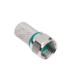 Mufa F RG6U cupru HQ dublu izolata inel verde, Oem