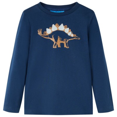 Tricou pentru copii cu m&amp;acirc;neci lungi bleumarin 92 foto