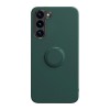 Husa soft liquid compatibila cu samsung galaxy s23 plus, interior cu piele alcantara, 360&Acirc;&deg; inel rotativ cu magnet auto, verde