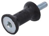 Atenuator Vibratii ELESA+GANTER M6, Diametru 20mm, Guma, Cod MPN DVC.2-20-12-30-M6-18-55
