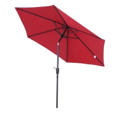 Umbrela gradina/terasa, stalp aluminiu, cu inclinatie, manivela, rosu inchis, 270 cm foto