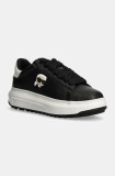 Karl Lagerfeld sneakers din piele KAPRI culoarea negru, KL57530