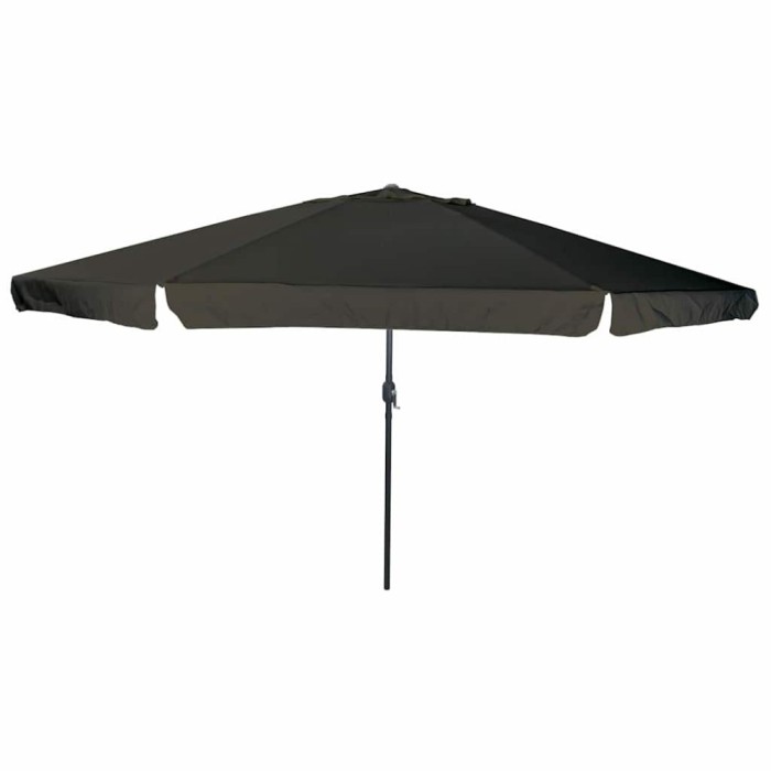 vidaXL Parasol de Grădină Negru 395 x 395 x 245 cm Poliester și oțel 42003642