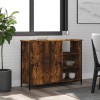 Servanta Gossi Stejar Fumuriu 100x33x75 cm Lemn Prelucrat Comoda Living Hol