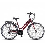 Bicicleta City Umit Ventura, L-430-AT, culoare visiniu/alb, roata 28&quot;, cadru 430 PB Cod:42839430001