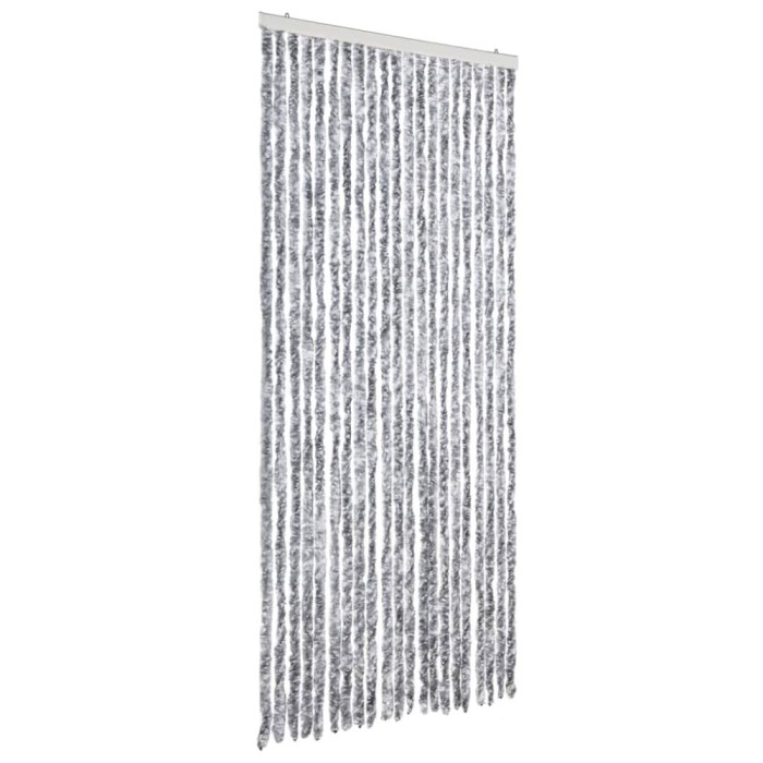 Perdea pentru insecte, alb si gri, 90x220 cm, Chenille