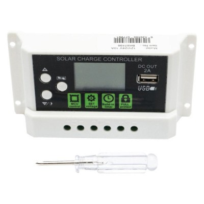 Regulator tensiune pentru panou solar 10A 12V/24V port USB 5V/2A BK87456 Automotive TrustedCars foto