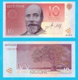 Estonia (p#86) 10 Krooni 2007 UNC 'Hurt'; (ROG CITITI DETALIILE!)