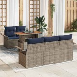 vidaXL Set de canapele pentru grădină 6 pcs Gri Rattan poli 3358012