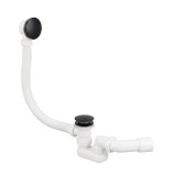 Sifon pentru cadă Rea cu ventil click-clack Black