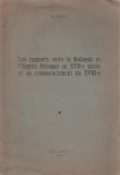 N. Iorga - Raporturile dintre Olanda si Imperiul Otoman in sec XVII (franceza), 1937