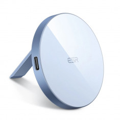 ESR - Wireless Charger HaloLock - MagSafe Compatible, with Kickstand - Sierra Blue