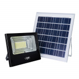Reflector LED 50W PNI GreenHouse WS60 cu panou solar, acumulator 12AH si senzor de miscare