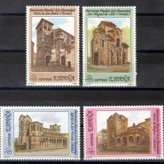 Spania 1990 - UNESCO - Patrimoniul Mondial,2 serii, 4 poze, MNH