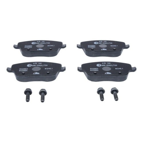 Placute frana Seat Cordoba (6l2), Ibiza 3 (6l1), Skoda Fabia 1 (6y2), Fabia 2 (542), Roomster (5j7), VW Polo (9n), punte fata, ATE