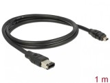 Cablu FireWire 6 pini la 4 pini 1m, Delock 82576