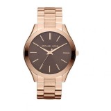 Ceas Michael Kors Runway cu brățară metalică aurie roz