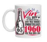 Cana alba personalizata &quot;Un Vin Bun 1960-65&quot;, INOVATIX&reg;. 330ml, Oem