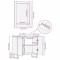 Set dulap baie 2 buc. Alb Lemn de mango solid - 14