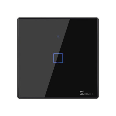 Intrerupator Smart Touch WiFi + RF 433 Sonoff T3 EU TX, 1 canal foto