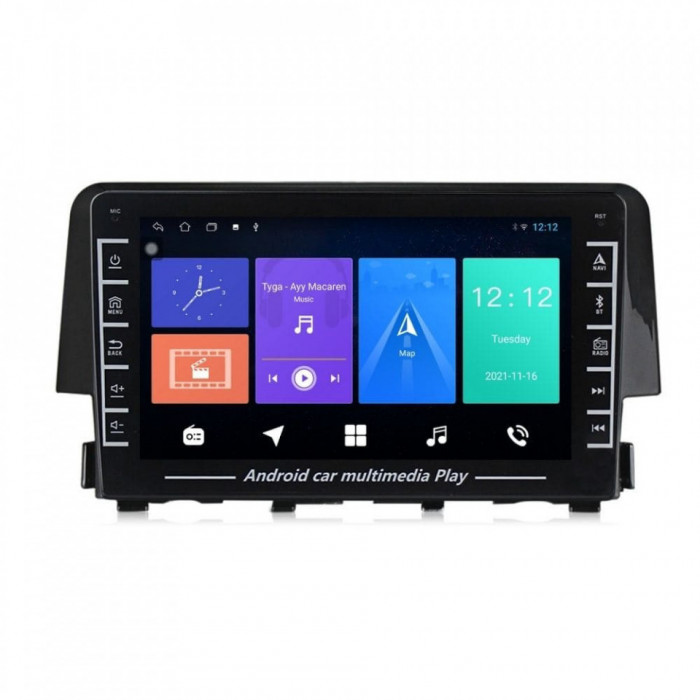 Navigatie dedicata cu Android Honda Civic X 2015 - 2021, 1GB RAM, Radio GPS