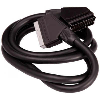 Cablu SCART 21 Pini, Model Negru, Lungime 1.5 m - Cablu EUROSCART pentru TV foto