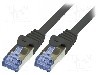 Cablu patch cord, Cat 6a, lungime 1m, S/FTP, LOGILINK - CQ3033S