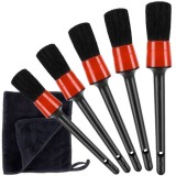 Cumpara ieftin Set 5 Pensule pentru Detailing si Curatare interior-exterior Auto, Elemente de Caroserie, Bord, Tapiterie, Ventilatie, Jante si Spatii Greu Accesibile